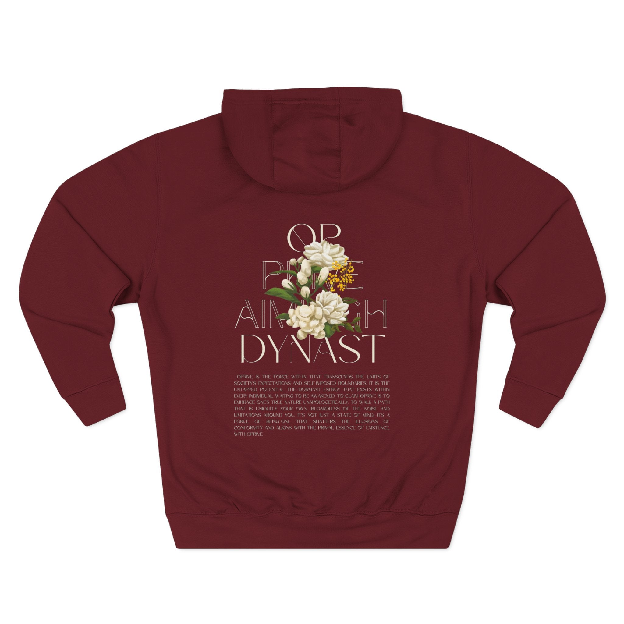 QPrive Elegance Three-Panel Fleece Hoodie