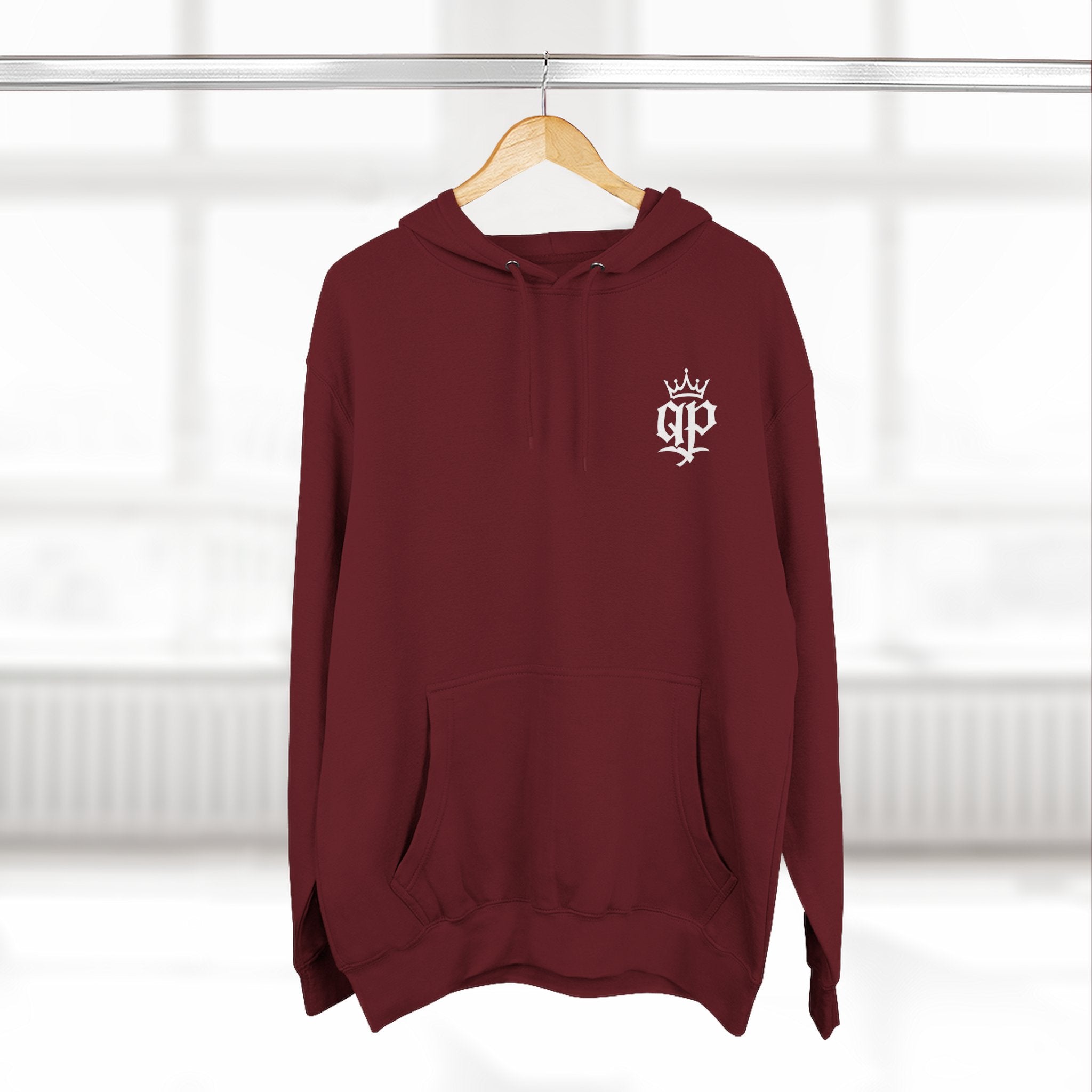 QPrive Elegance Three-Panel Fleece Hoodie