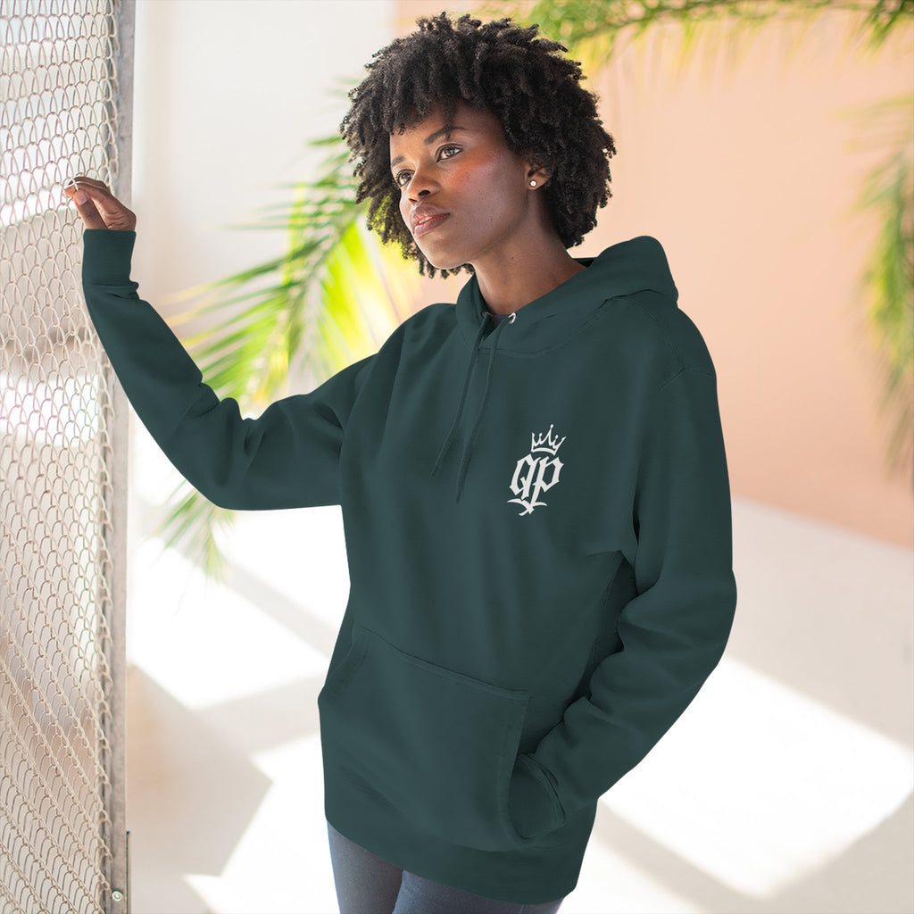 QPrive Elegance Three-Panel Fleece Hoodie