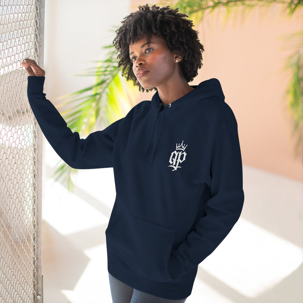 QPrive Elegance Three-Panel Fleece Hoodie