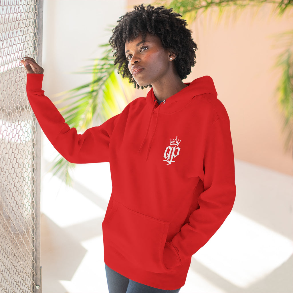 QPrive Elegance Three-Panel Fleece Hoodie