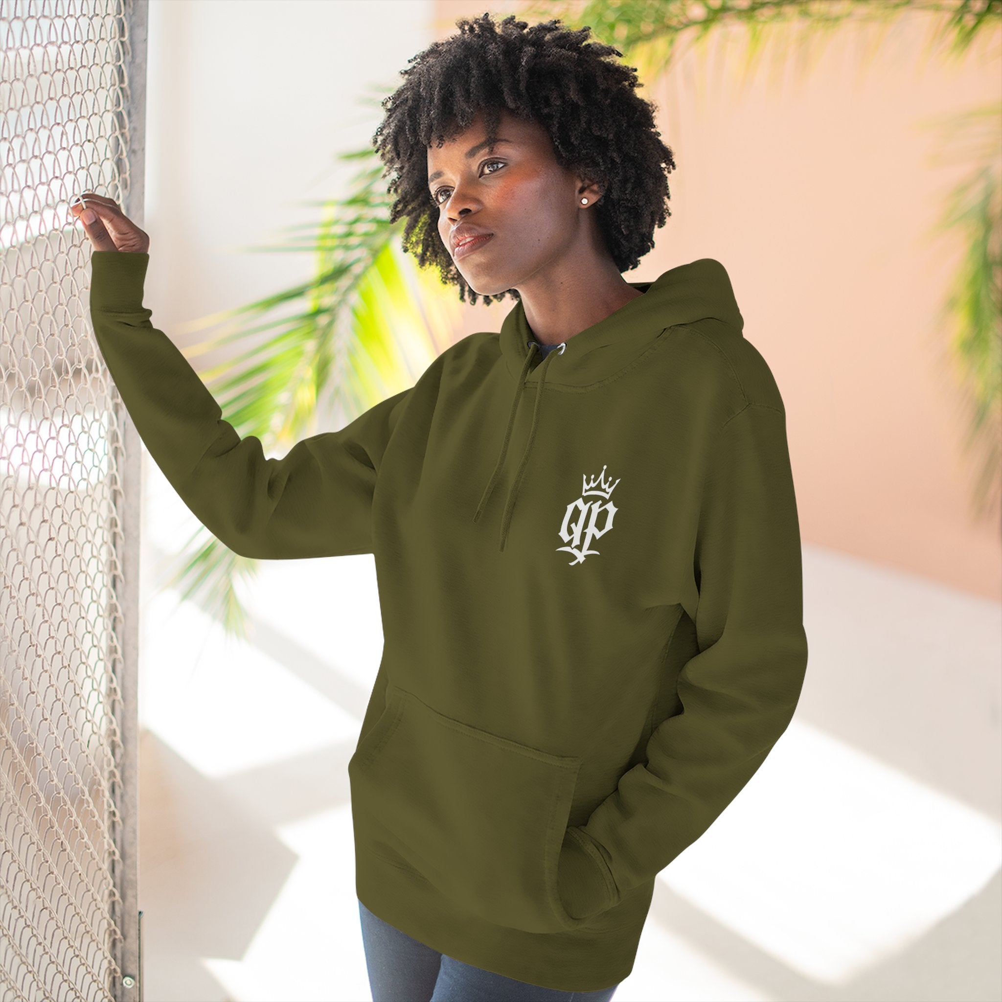 QPrive Elegance Three-Panel Fleece Hoodie