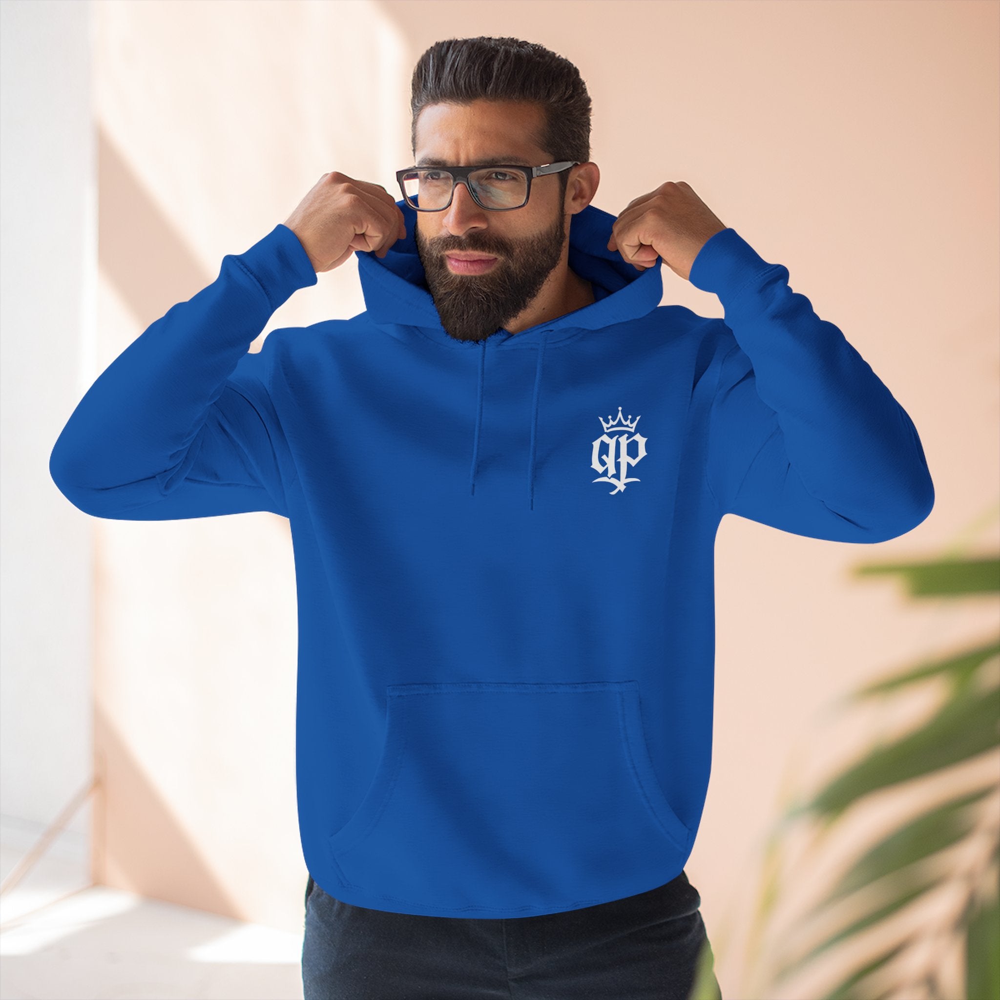 QPrive Elegance Three-Panel Fleece Hoodie