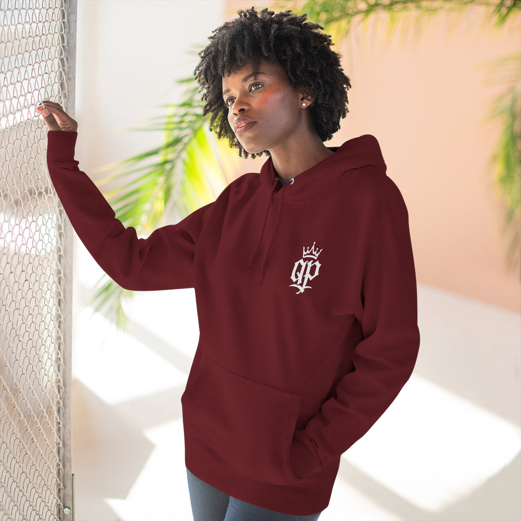 QPrive Elegance Three-Panel Fleece Hoodie