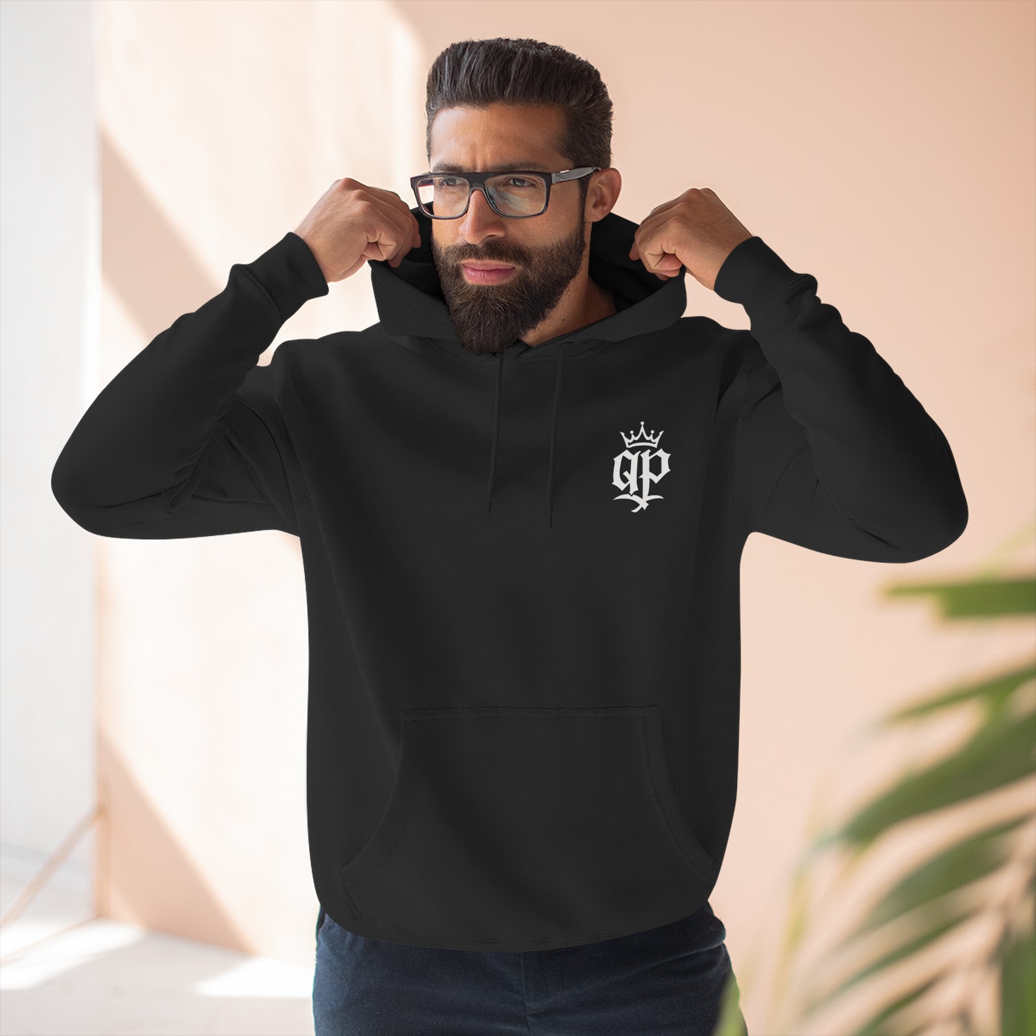 QPrive Elegance Three-Panel Fleece Hoodie