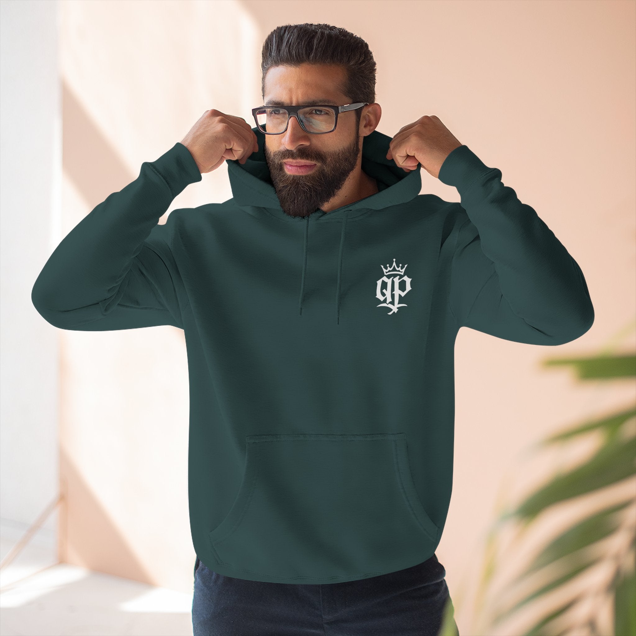 QPrive Elegance Three-Panel Fleece Hoodie