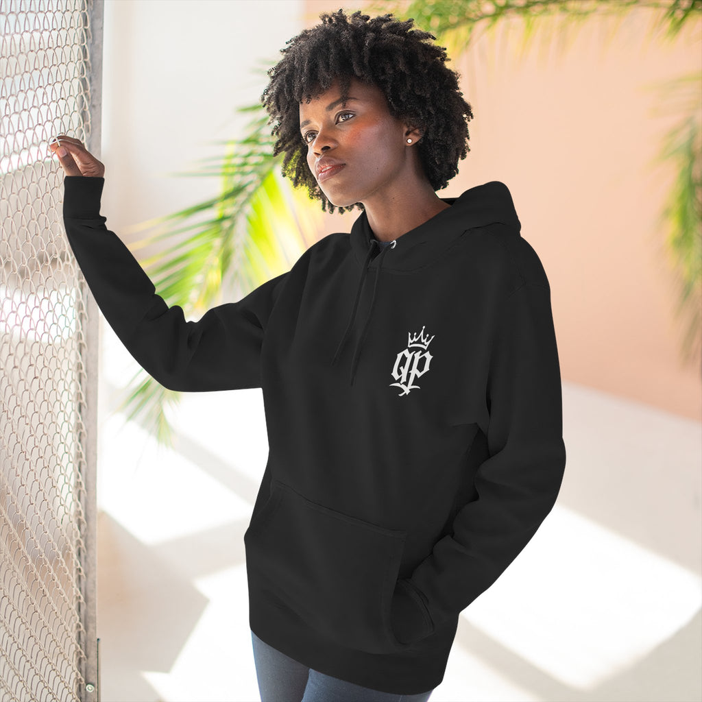 QPrive Elegance Three-Panel Fleece Hoodie