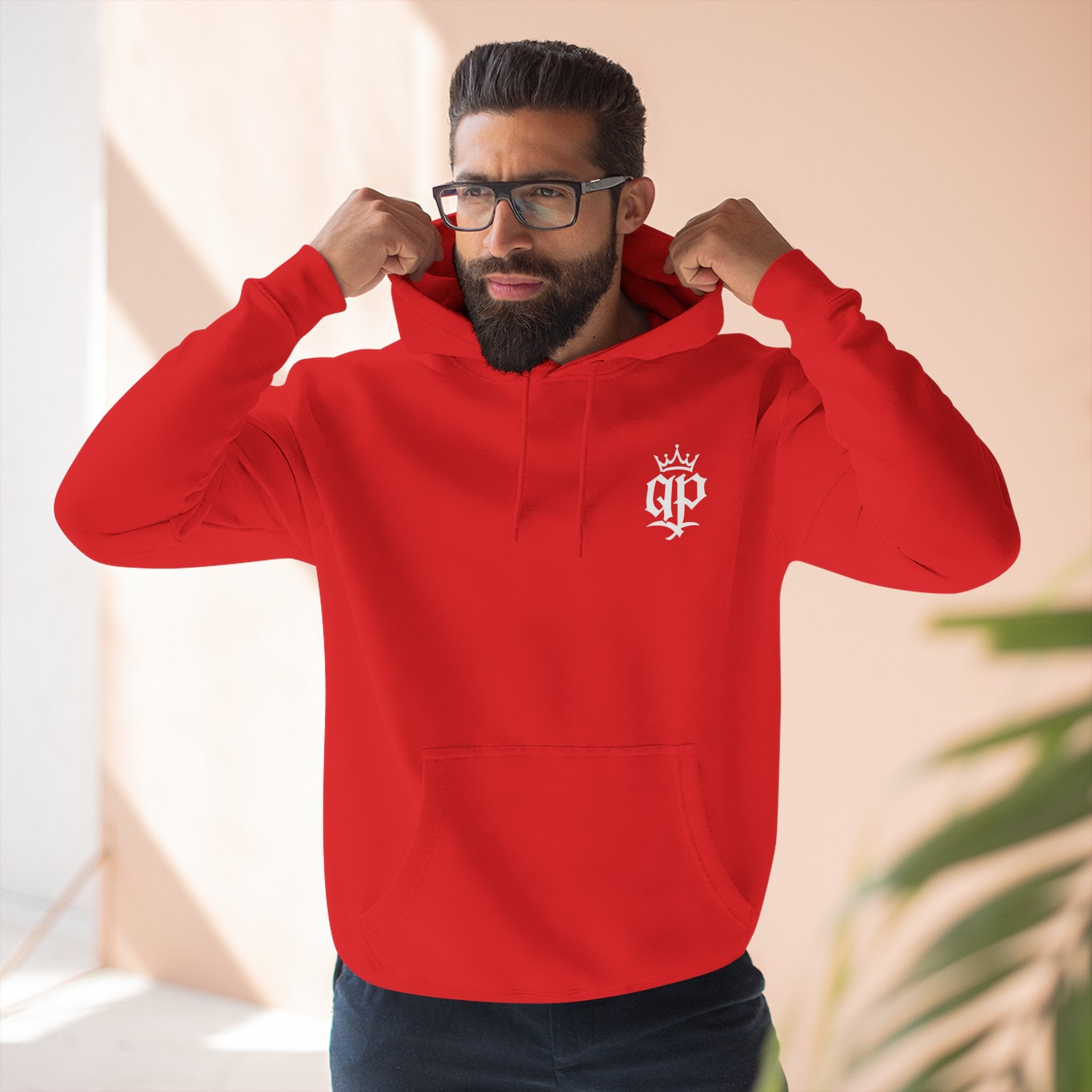QPrive Elegance Three-Panel Fleece Hoodie