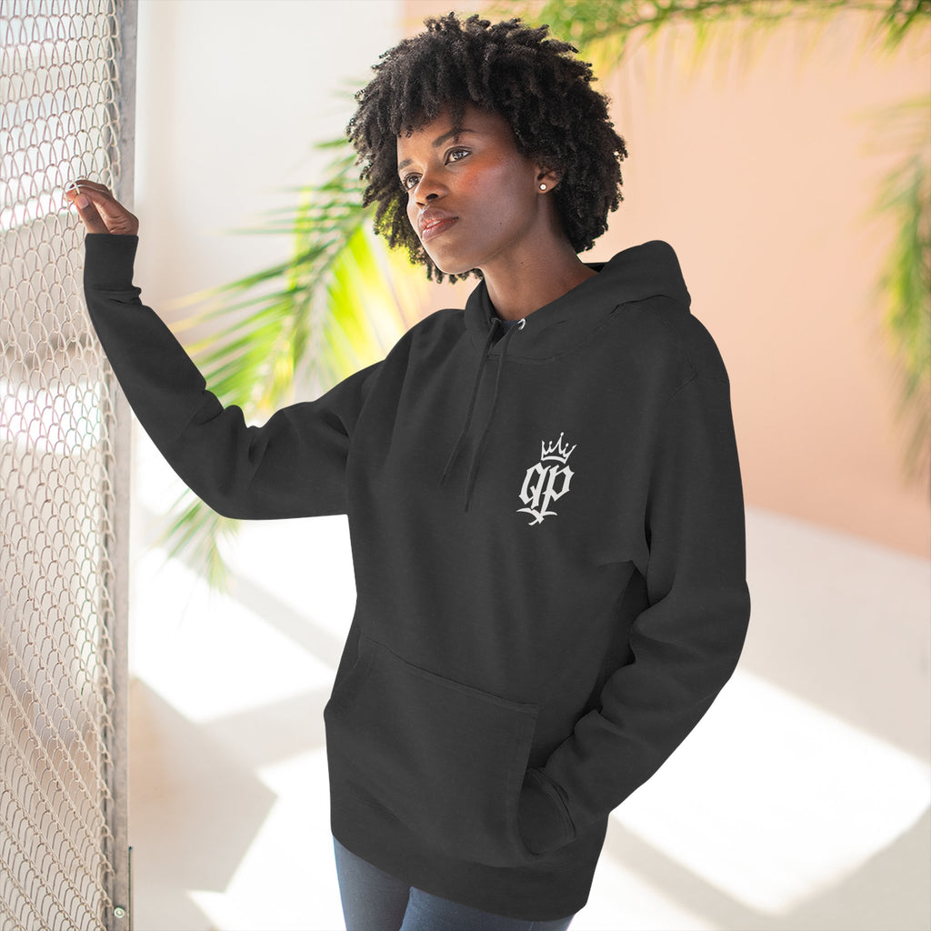QPrive Elegance Three-Panel Fleece Hoodie